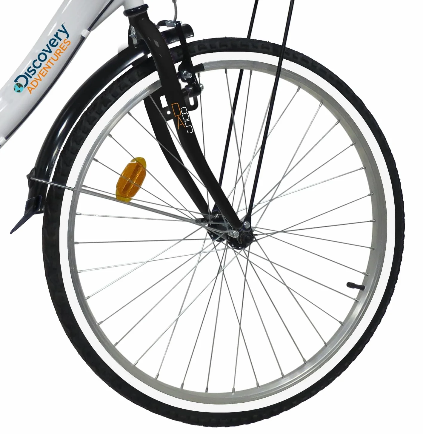 VTC 26' Femme Discovery Adventures - 6 Vitesses Shimano TY21 - Equipement City, Blanc