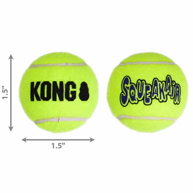 KONG Squeakair Lot de 4 balles de tennis Taille XS