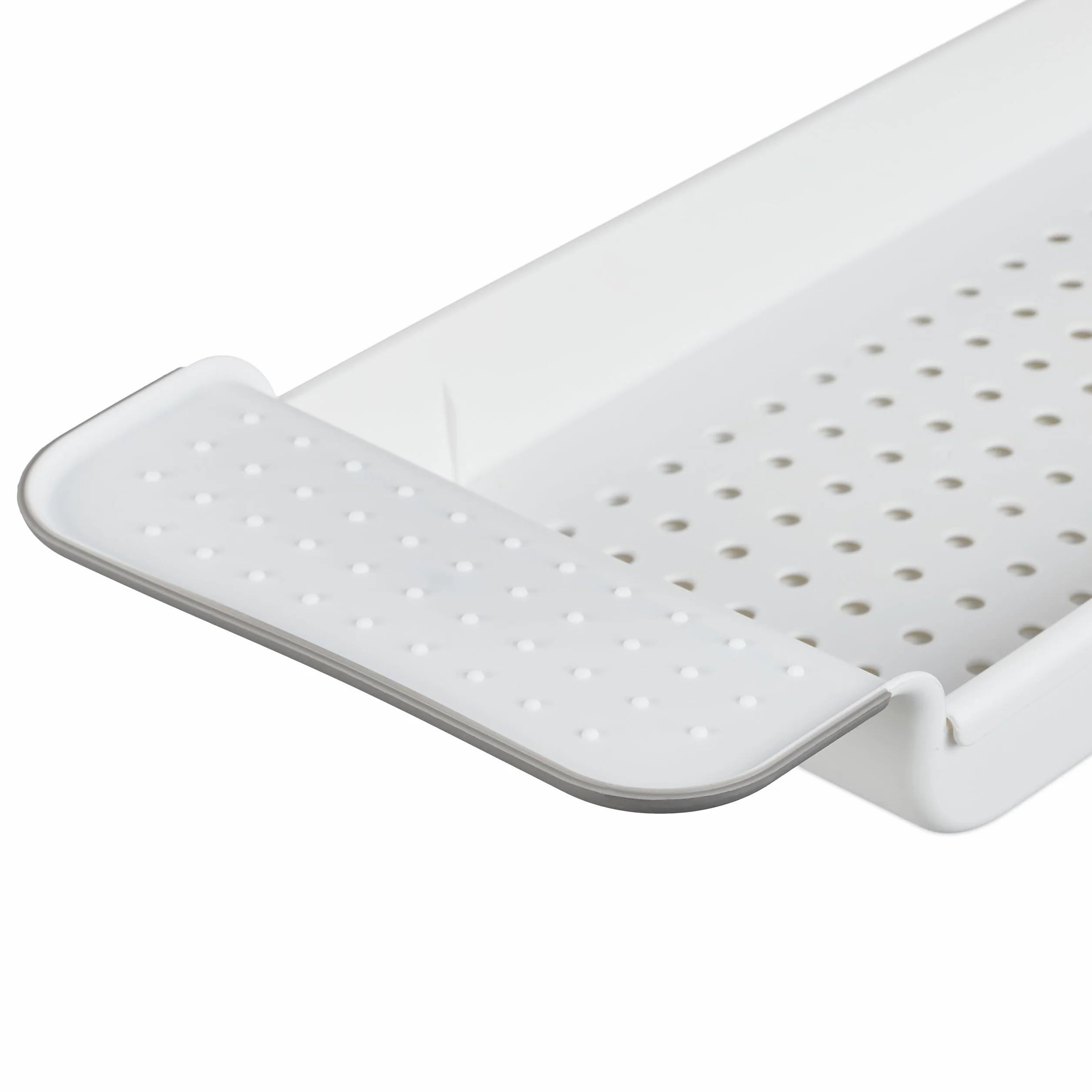 Relaxdays Plateau de Baignoire Pont Extensible 55,5-78 cm Plastique antidérapant Blanc