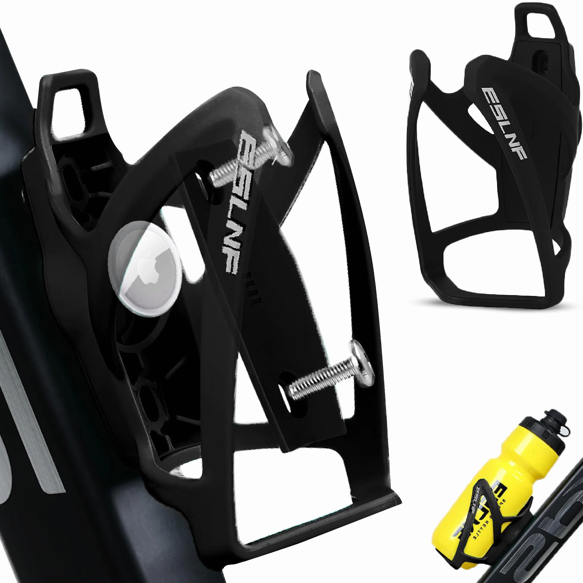 ReFind Porte-Bouteille de Vélo pour AirTag avec Compartiment Caché pour Apple AirTag. Porte-Bouteille Étanche et Anti-Poussière, Léger et Suivi de Vélo (sans iOS Tracker)