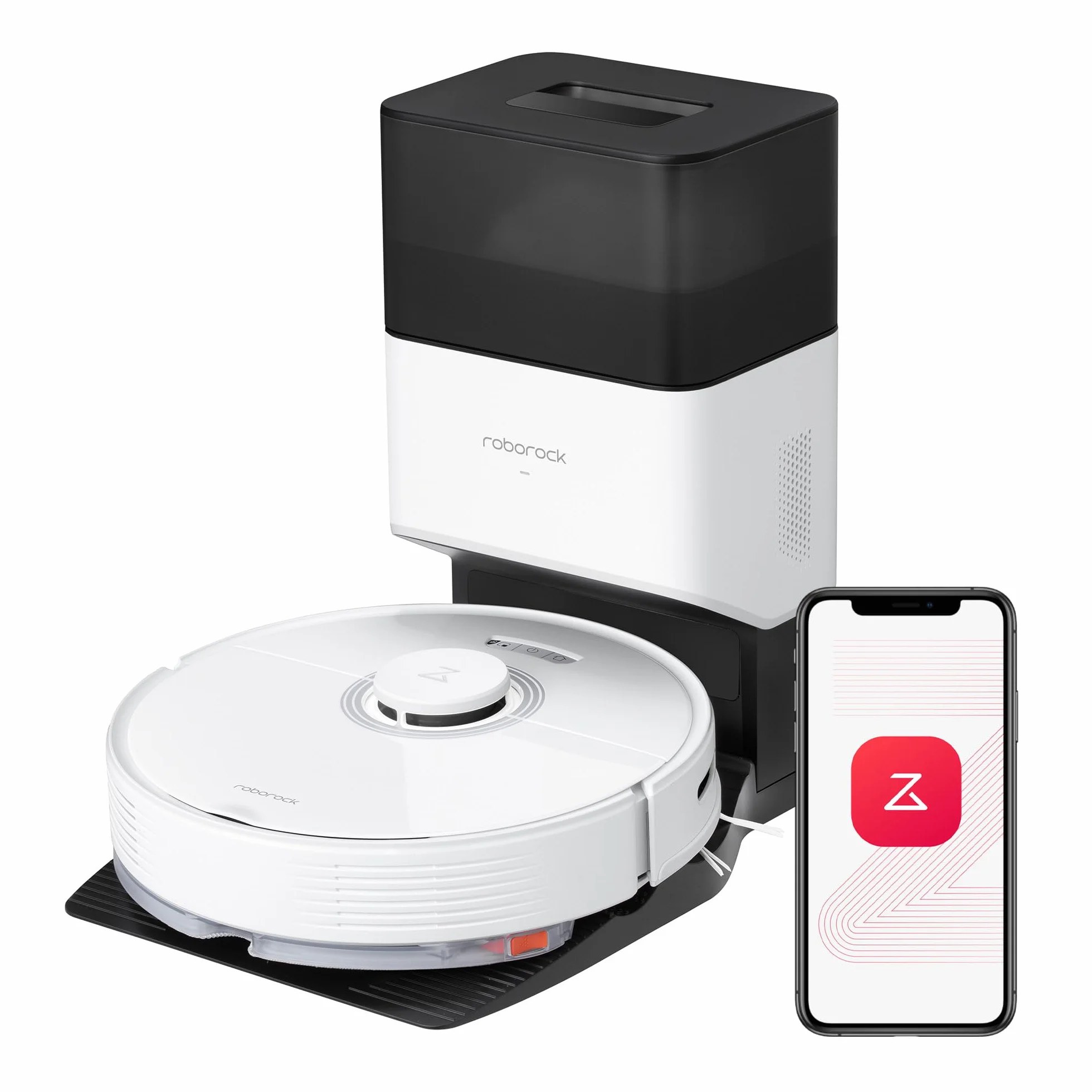 Roborock Q7 Max+ Robot Aspirateur Laveur, 4200Pa, PreciSense LiDAR, 3D Cartographie, Zones Interdites