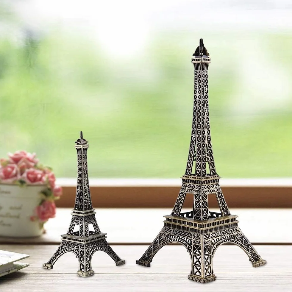 Tour Eiffel Statue décoration en Alliage de Zinc Paris Collection Réplique (15CM)
