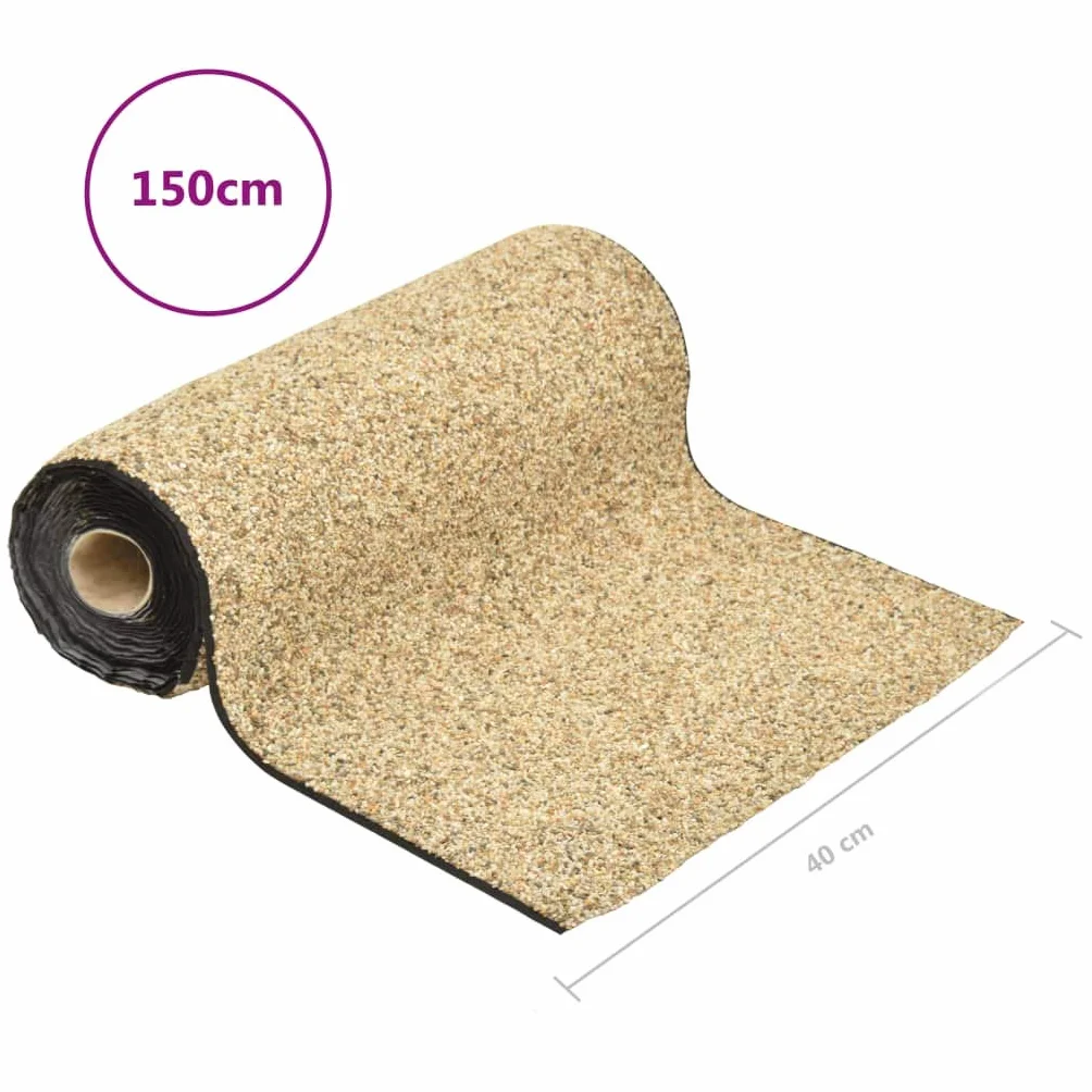 Tomostar Revêtement de Pierre Tapis Gravillonnée Sable Naturel 150x40 cm