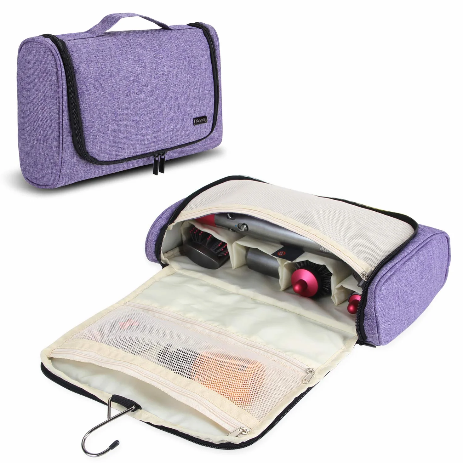 Teamoy Sac de Rangement pour Dyson Airwrap, Étui Portable de Voyage, Violet
