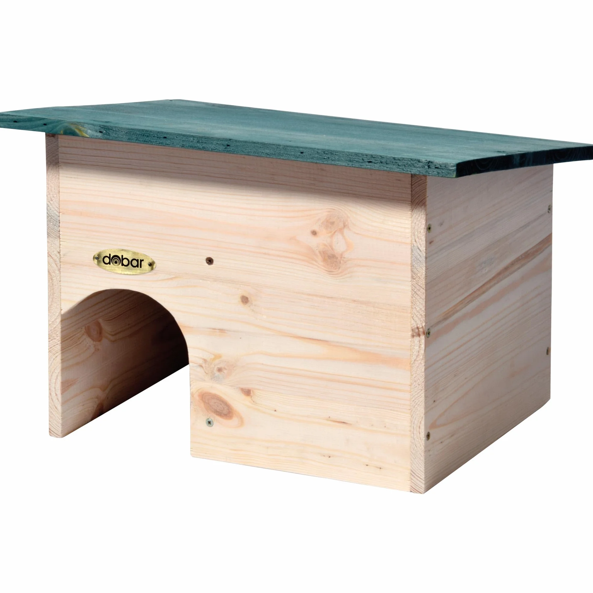 dobar Kit de Montage de Maison pour hérissons, Toit résistant aux intempéries avec SAS, 34.5 x 24 x 27 cm, Vert