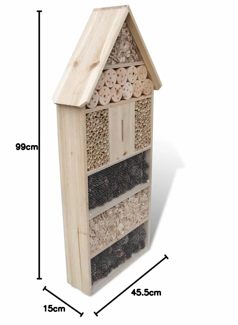 vidaXL Hôtel à Insectes XXL 45,5x15x99 cm en Bois Maison abri pour Insectes