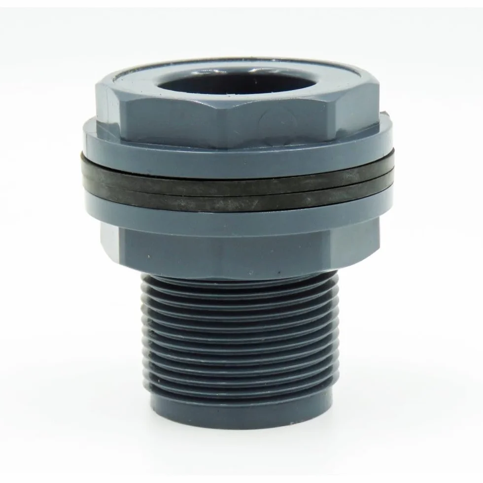 Traversée de paroi en PVC pour tuyau ø32 mm 1 pouce 1/4 aquaponie hydroponie