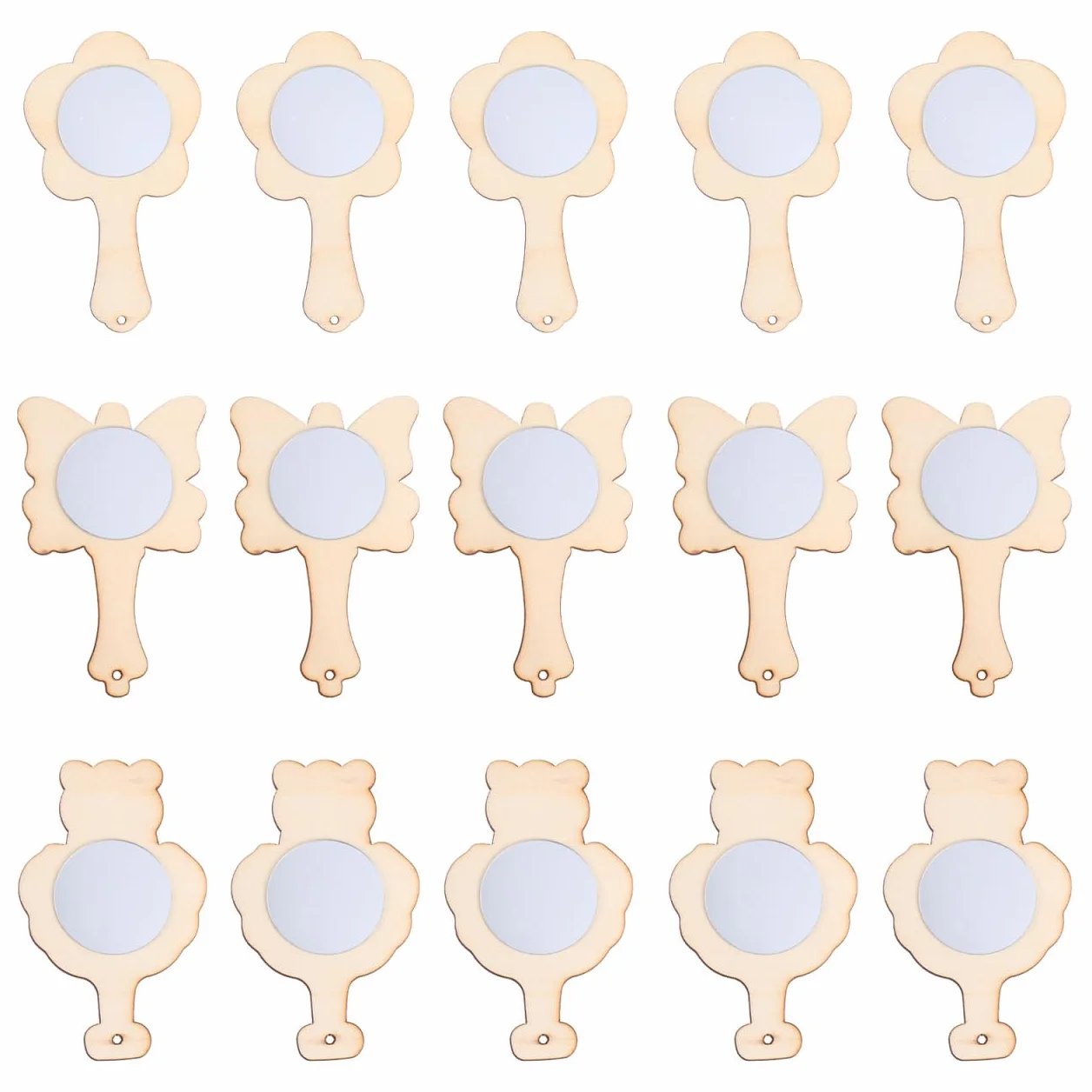 FOMIYES Lot de 15 miroirs en Bois pour Enfants - Peints à la Main