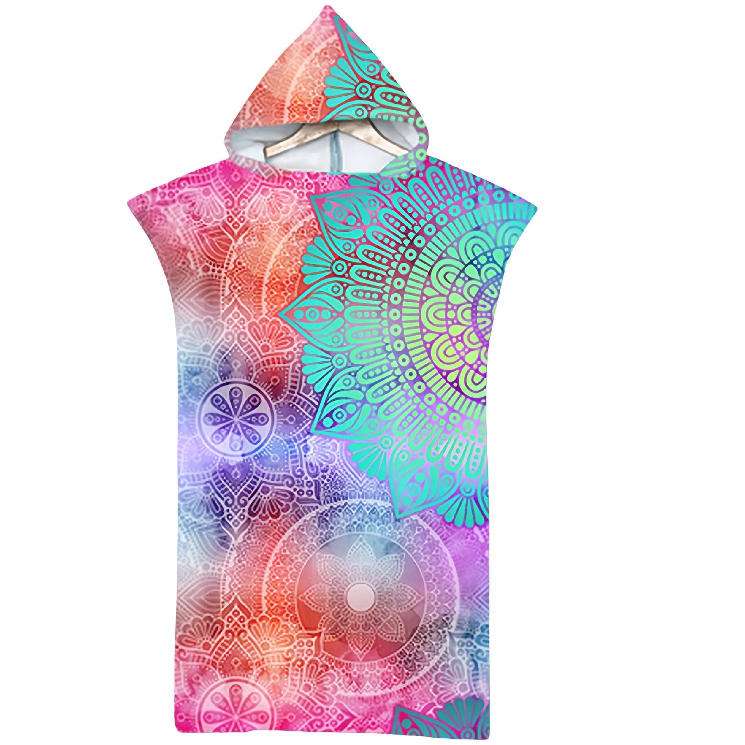 Proumhang Changement Peignoir de Bain Changing Towel, Poncho de Surf avec Capuche Serviette de Bain à Capuche Adulte Serviette de Plage Adulte imprimé Taille Unique-Mode 11 75 x 110cm