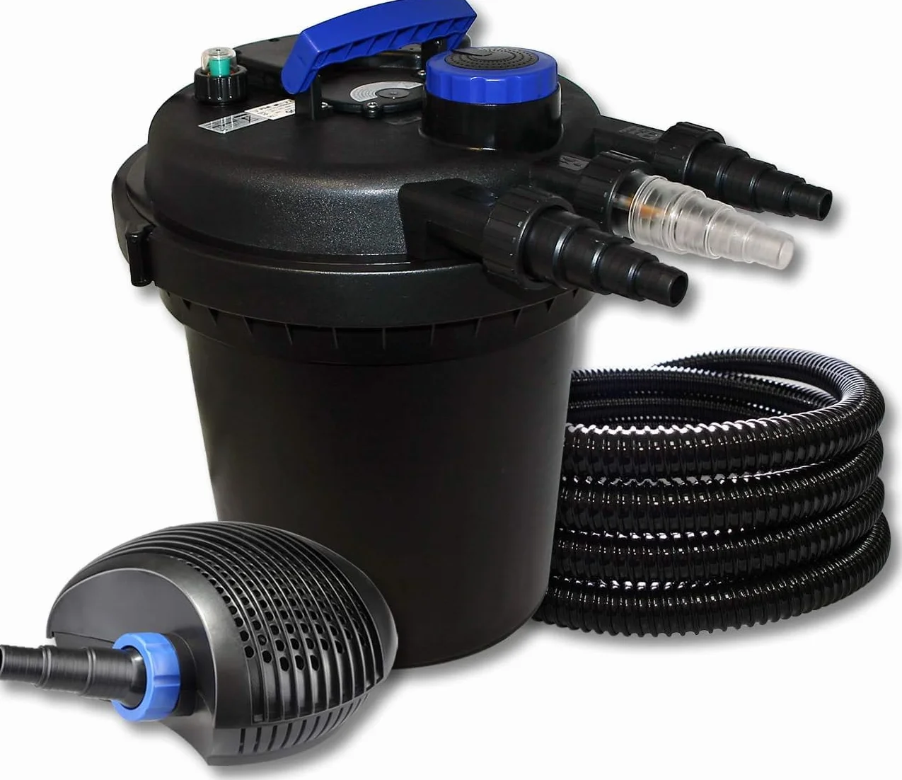 SunSun CPF-180 Filtre de bassin à pression 6000 L UV-C 11W CTF-2800 SuperECO pompe 3000l/h 10W Tuyau 25 mm 1"