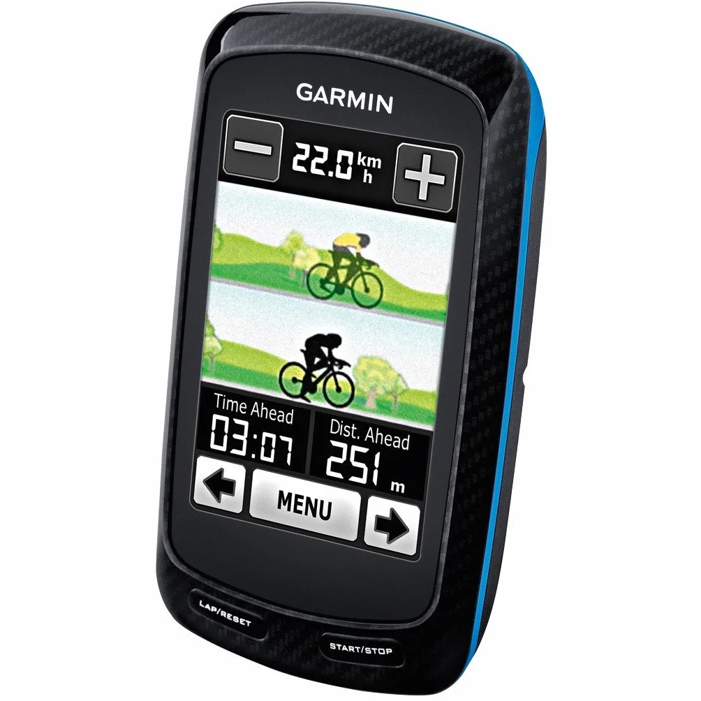 Garmin Edge 800 (HRM+CAD) Ordinateur de vélo GPS Ecran tactile Etanche Noir/Bleu
