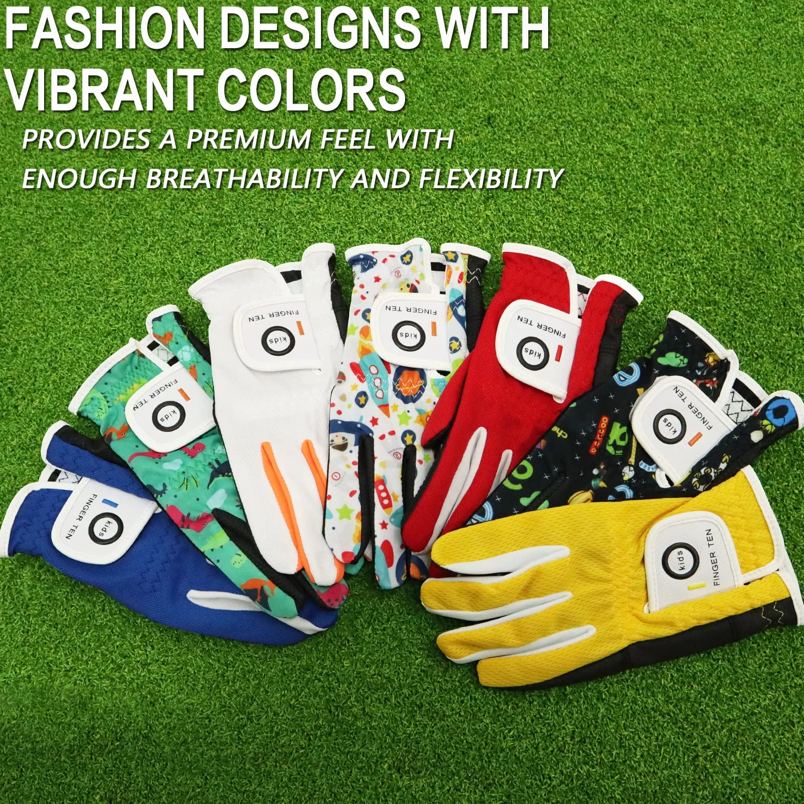 Gants de golf pour enfants et jeunes garçons et filles, main gauche, en microfibre synthétique respirante, pour droitier, 4 à 13 ans