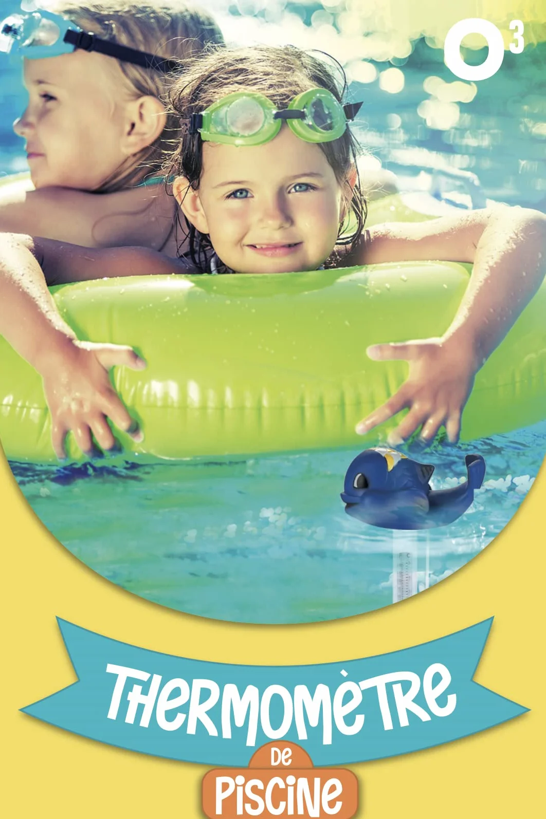 Thermomètre Piscine Flottante BALEINE Résistant Chocs Eau Intérieur Extérieur Spa