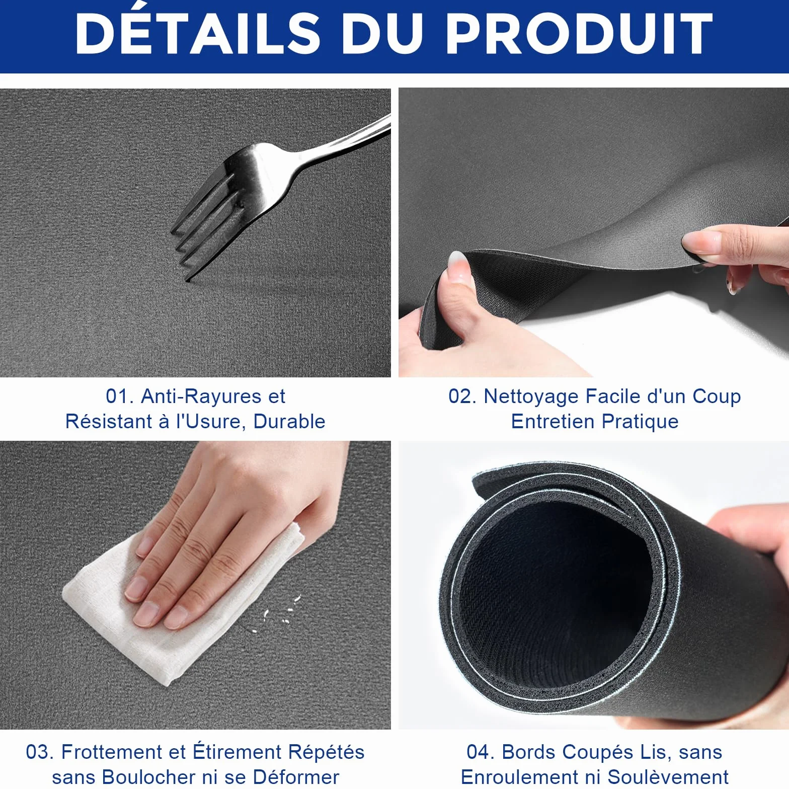 Sous-plat pour Machine à Café 40x30 cm Tapis de Protection Anti-gouttes