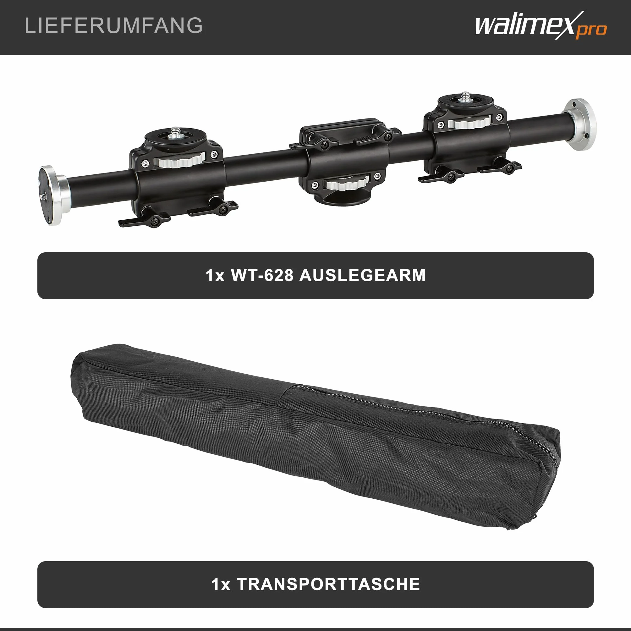 Bras de support walimex WT-628 avec 2 extensions