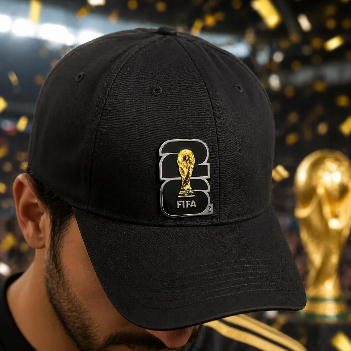 FIFA World Cup 2026 Official Gift, Pin’s Officiel FIFA Coupe du Monde 2026 – Souvenir & Article Fan avec Motif Trophée – Alliage d‘Aluminium, Idéal pour la Coupe du Monde 2026