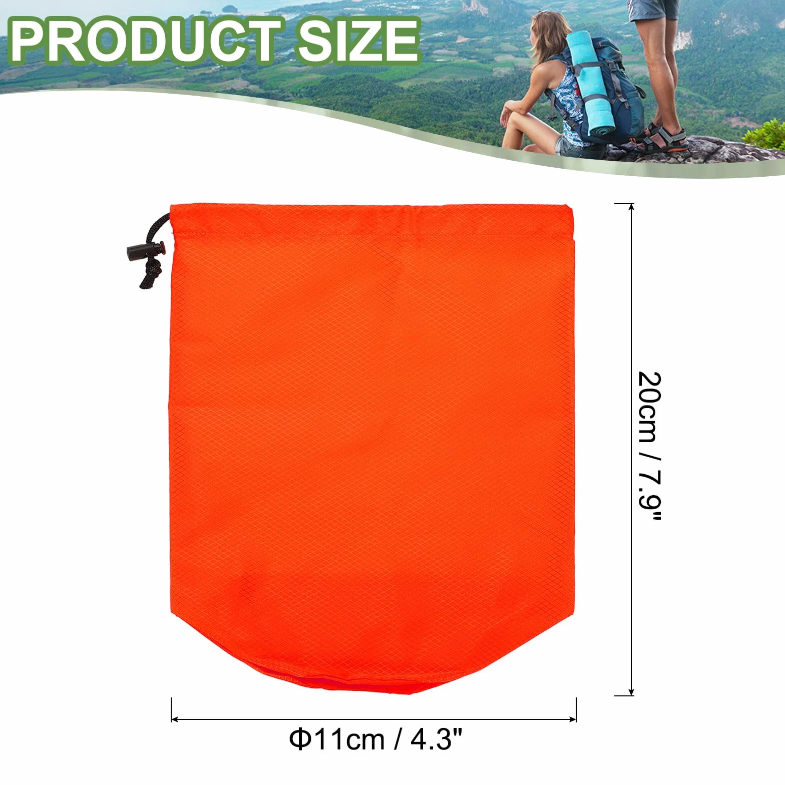 PATIKIL Sac de rangement, sac de rangement extérieur imperméable, sac de rangement portable avec cordon de serrage, sac de couchage léger pour le camping, la randonnée, la randonnée