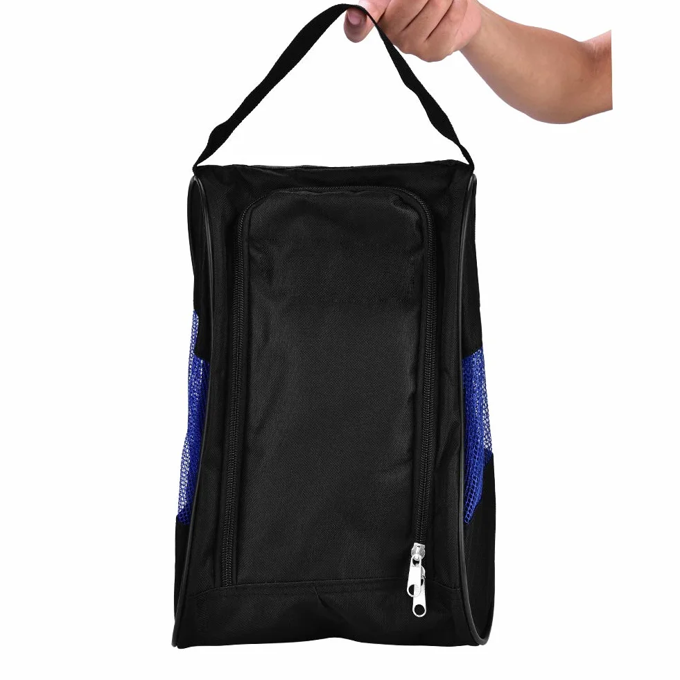 VBESTLIFE Sac à Chaussures de Sport Respirant à Glissière, Rangement pour Chaussures, 2 Couleurs (Noir et Bleu)
