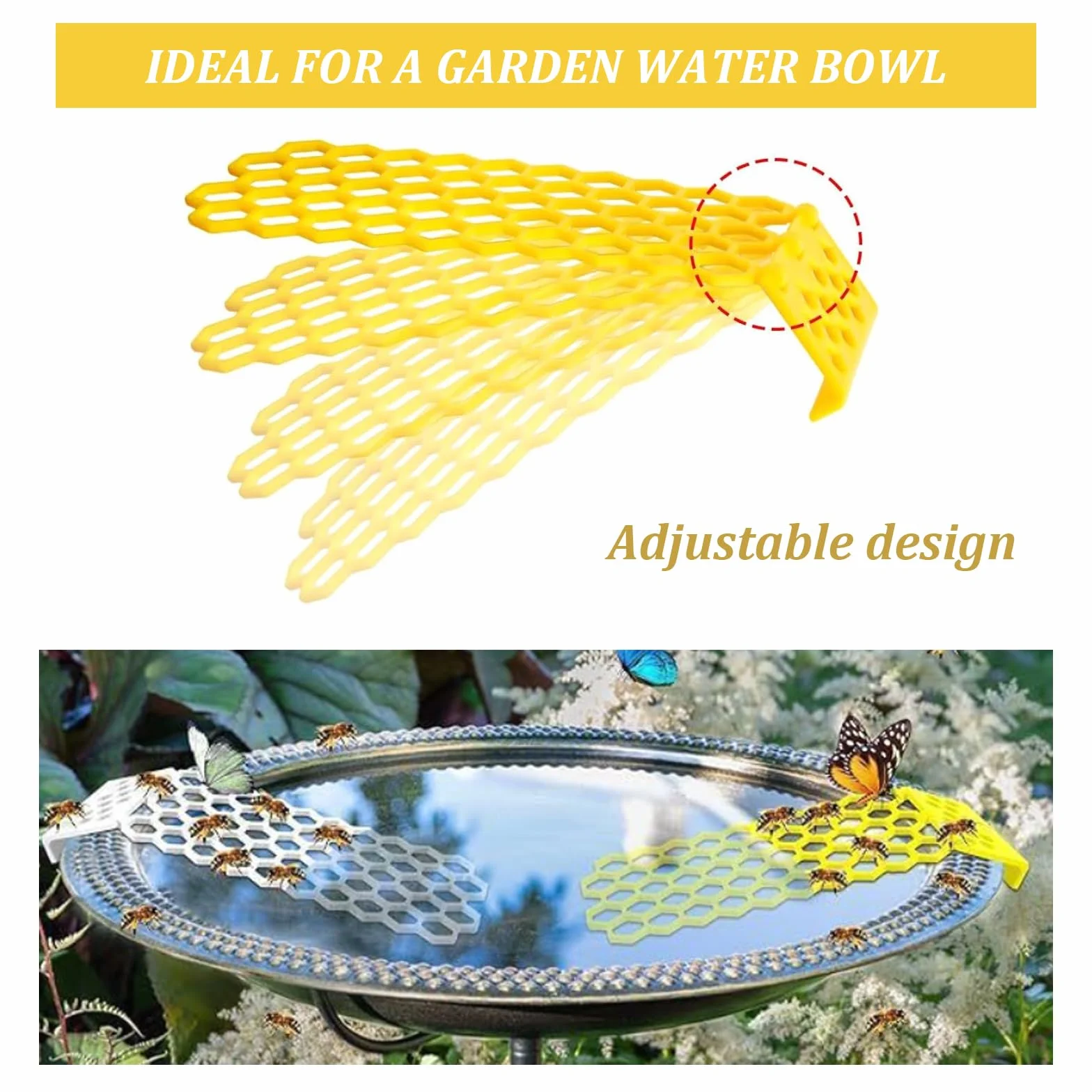 Abreuvoir pour Abeilles 3 Pièces, Abreuvoir À Insectes Extérieur, Île Flottante pour Jardin et Étangs