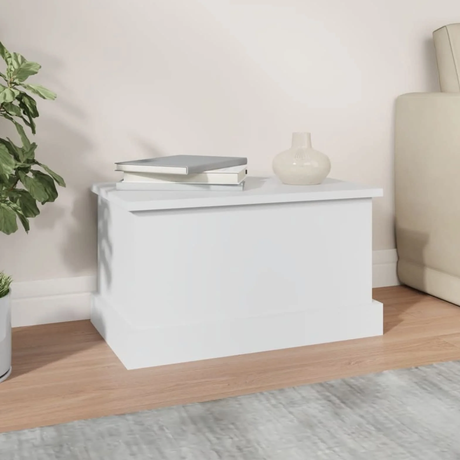 Homgoday Boîte de rangement 50 x 30 x 28 cm Bois multicouche pour extérieur