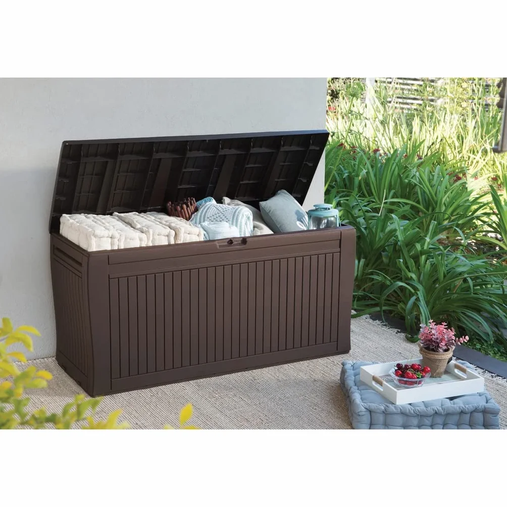 Keter Comfy Coffre de Rangement extérieur 270 l 116,7cm x 44,7 x 57 cm