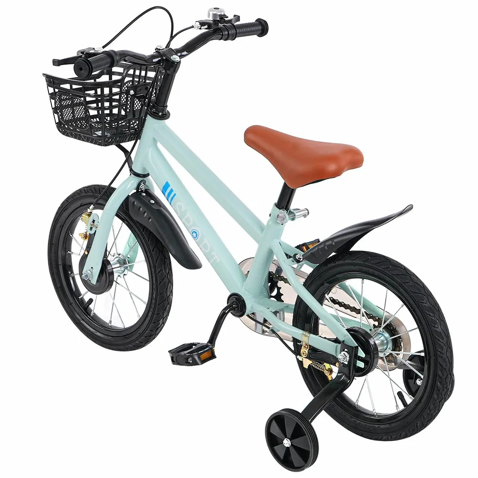 Vélo Enfant pour 2 à 8 Ans avec Roues Stabilisatrices, Draisienne Vélos avec Pédales et Rétropédalage pour Débutant, VTC pour Fille et Garçon