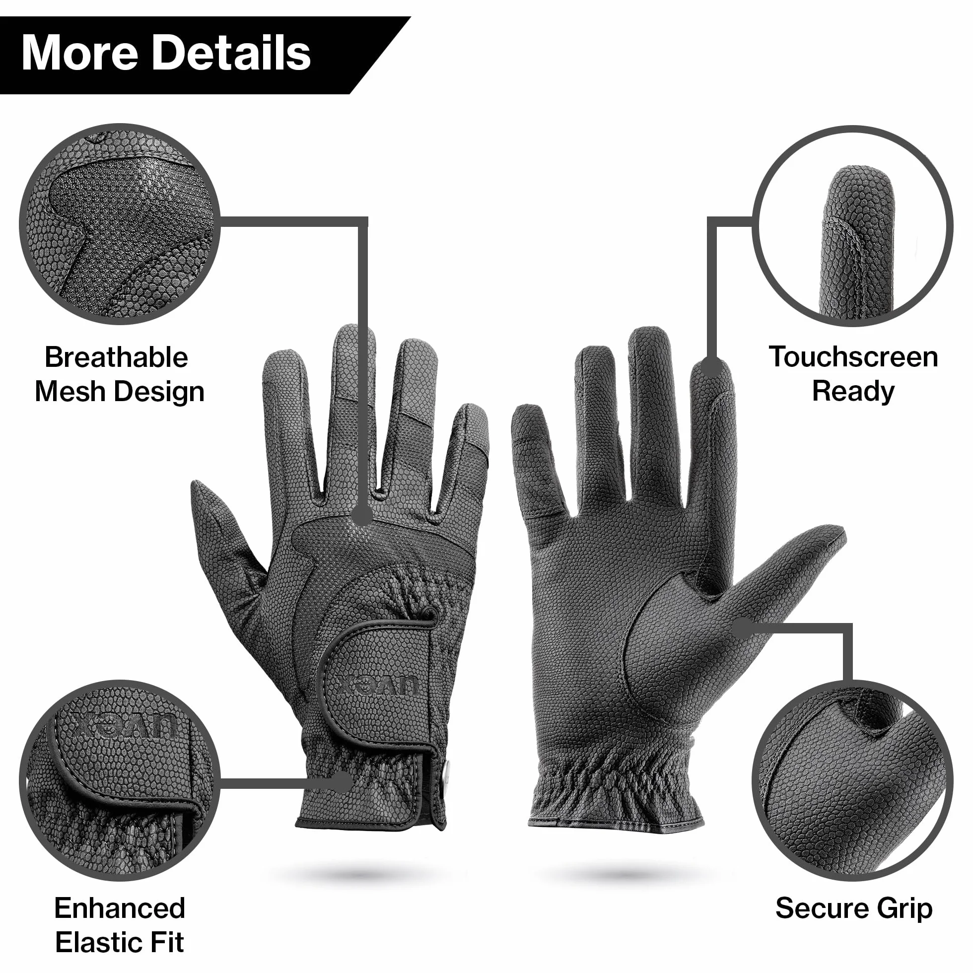 Uvex I-Performance 2 - Gants d’équitation Flexibles pour Hommes et Femmes - Durable - Ventilation Optimale