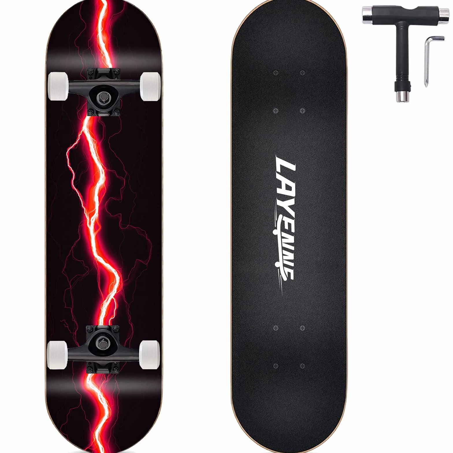 Skateboard débutant, Skateboard à Double Inclinaison en érable, Roulement ABEC-11, Adolescents, Enfants, garçons, Filles, Skateboards Adultes