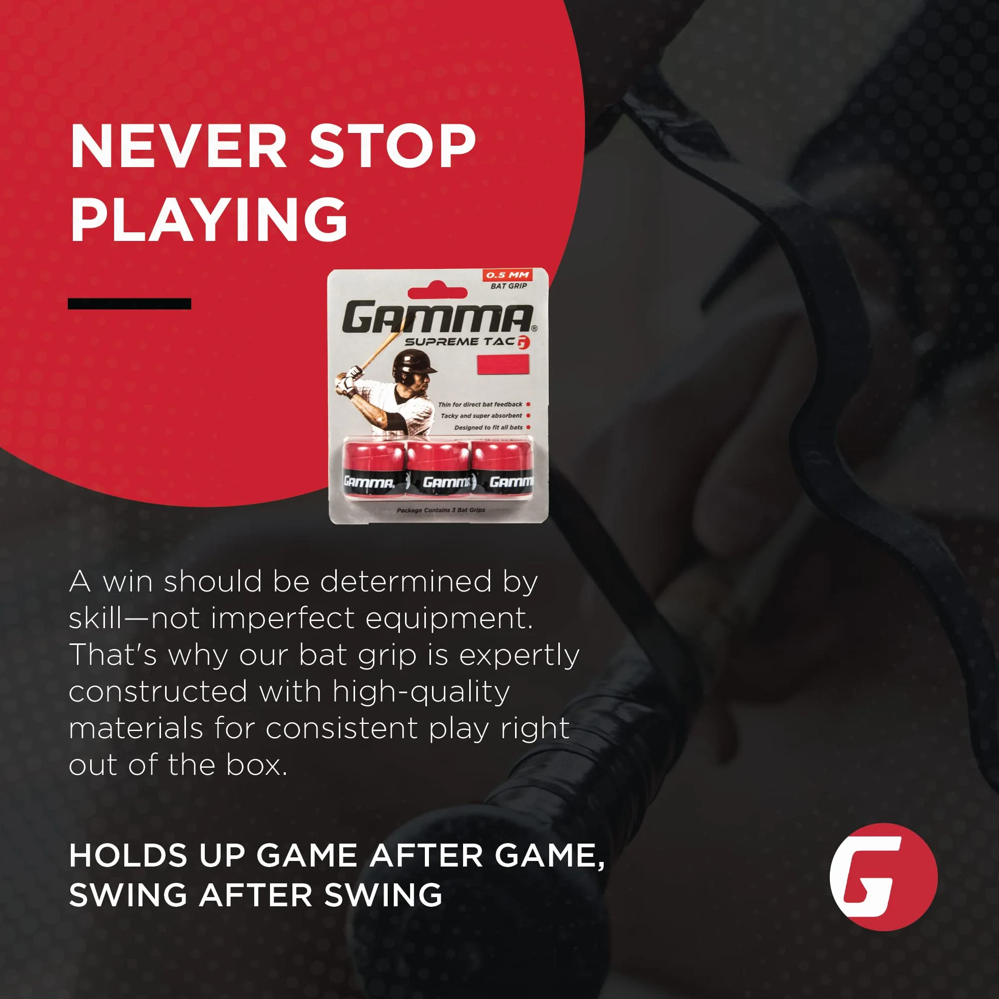 Gamma Supreme Tac Grip de Baseball