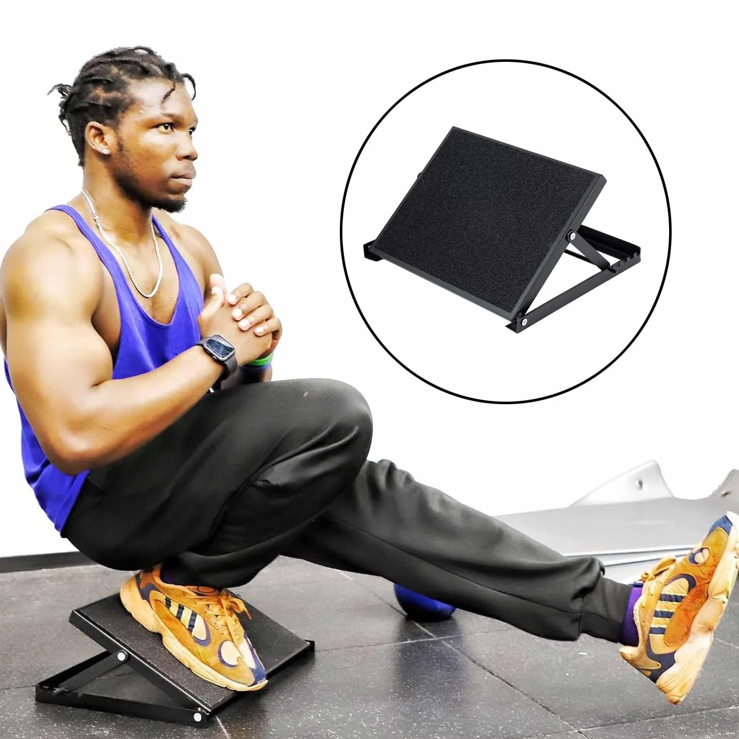Planche Inclinée Kiné Professionnelle Réglable Antidérapante 4 Niveaux 300 kg