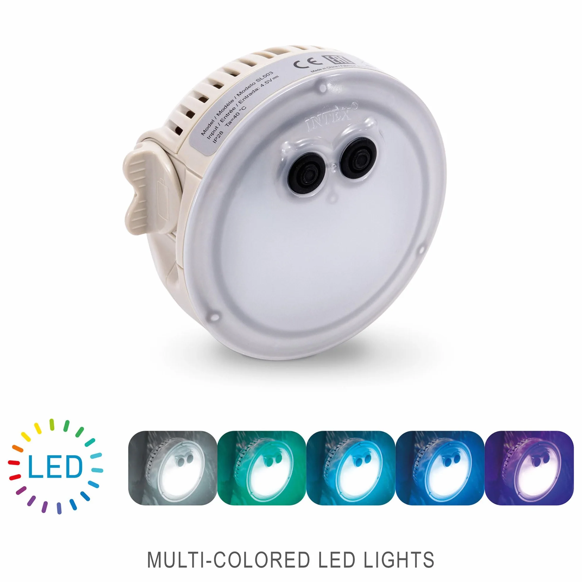 Intex PureSpa Batterie Multicolore LED Lumière pour Bubble Spa Hot Tub