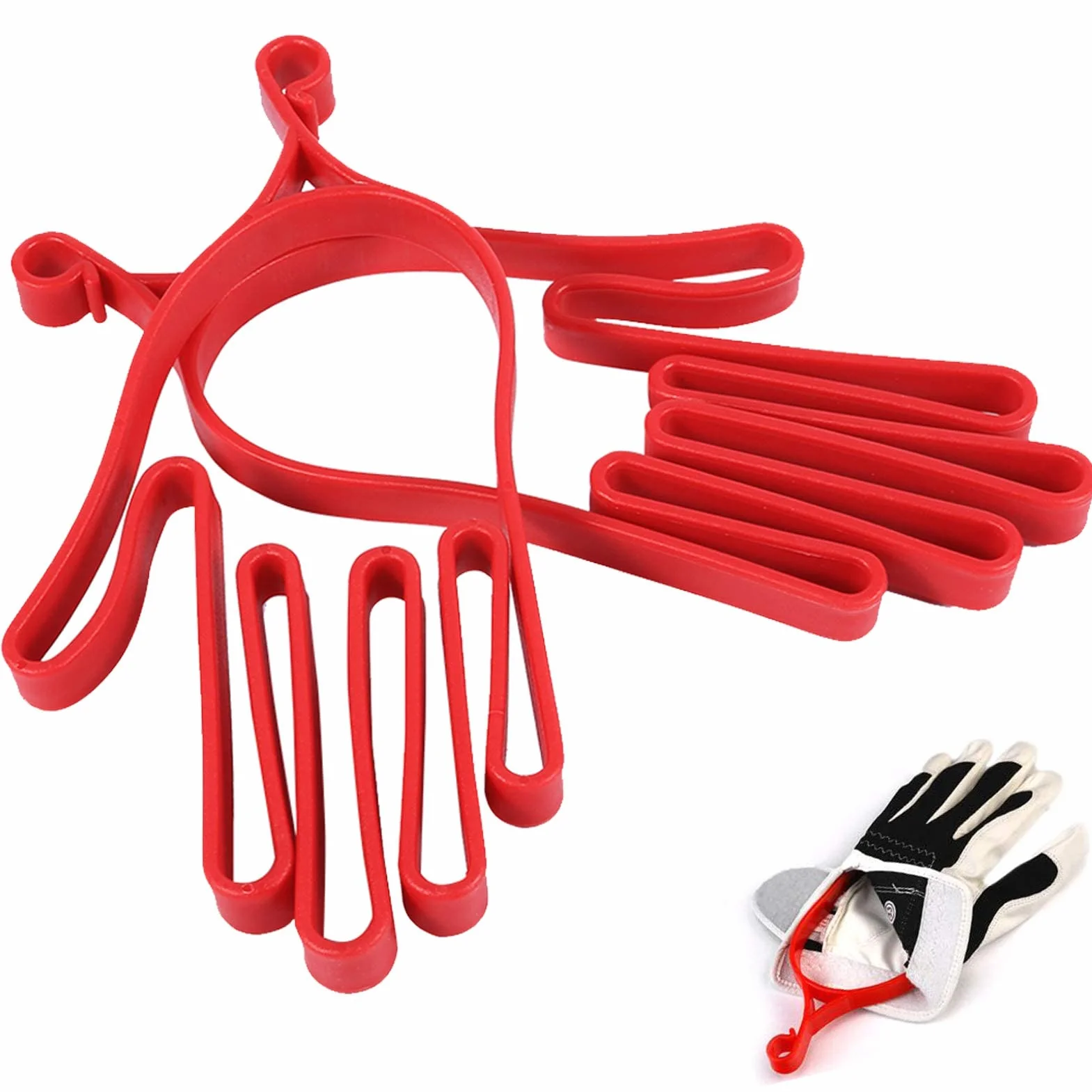 Seacloud Lot de 2 supports de gants de golf durables Rouge