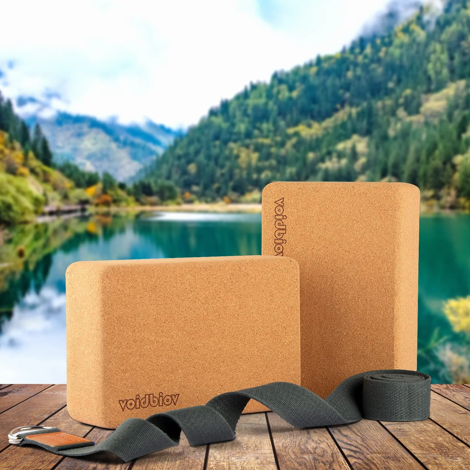 Bloc De Yoga en Liège(23 x 15 x 8 cm), Briques Professionnelles pour Le Yoga, Pilates, Fitness, Exercices