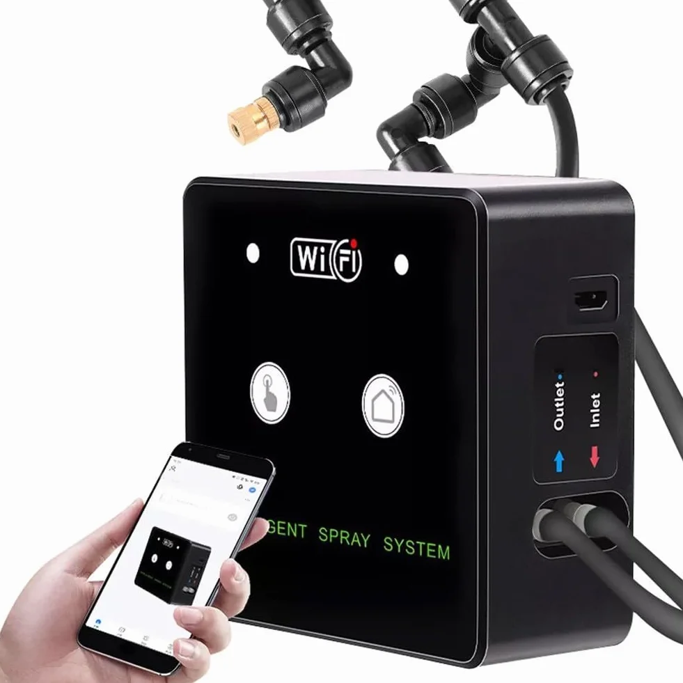 Kit de brumisation WiFi intelligent pour terrarium, humidificateur automatique avec pulvérisateur rotatif 360° pour reptiles