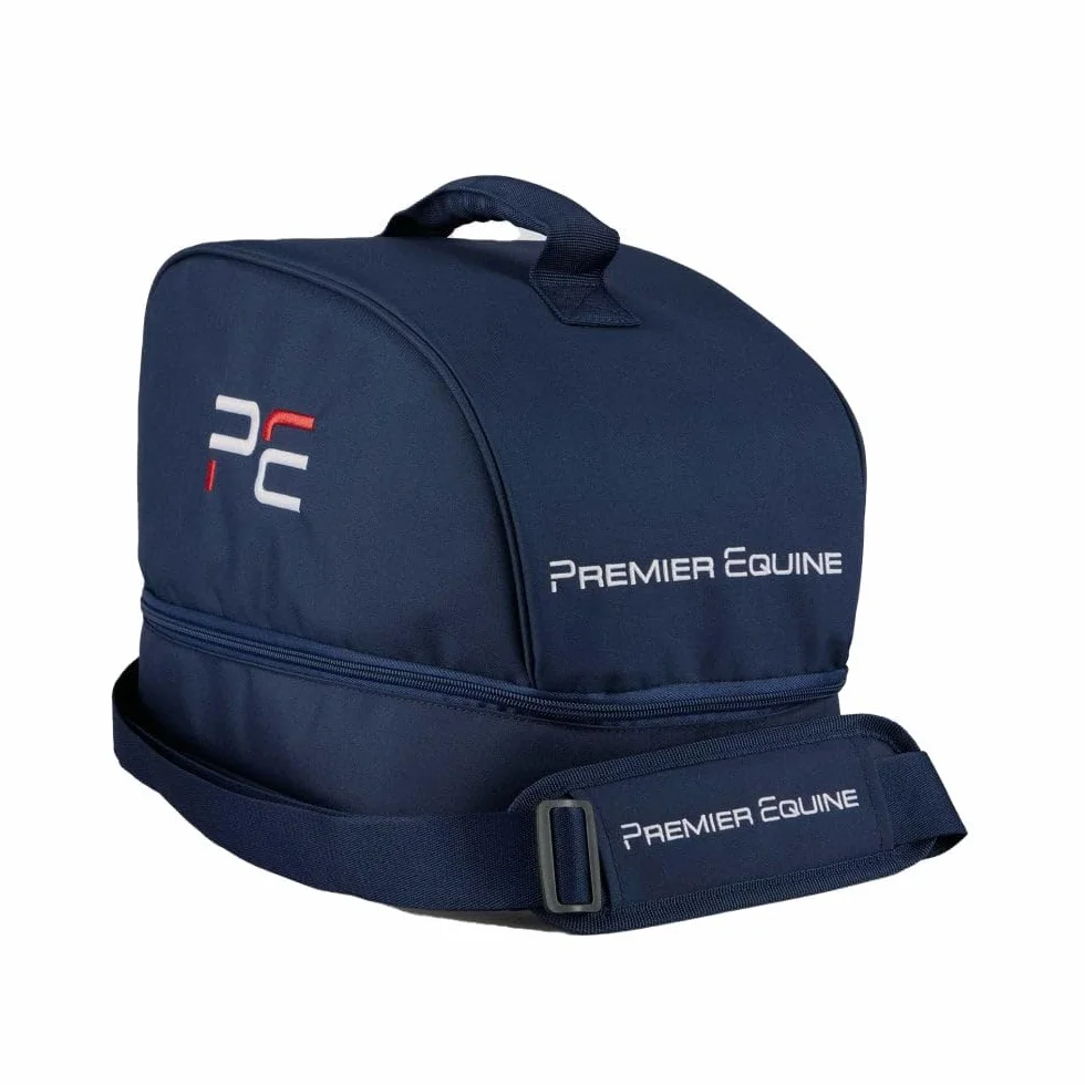 PremierEquine Sac pour casque d'équipe - Bleu marine