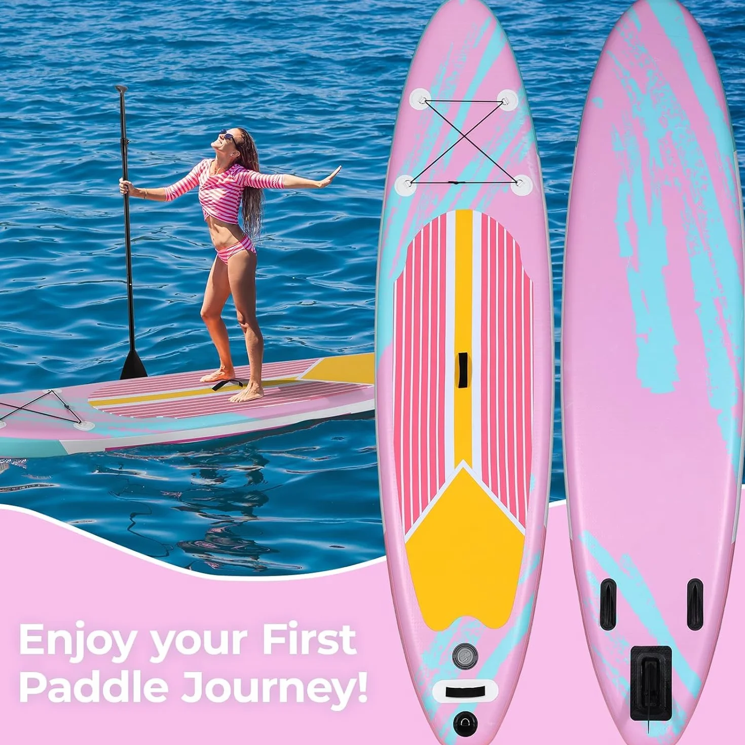 Paddle Gonflable Adulte - Stand Up Paddling Sup 305 x 76 x 15 cm | 2 Personnes Planches de Stand Up avec Grande Stabilité Résistance | Padel Planche | Accessoires de Qualité | 200 kg