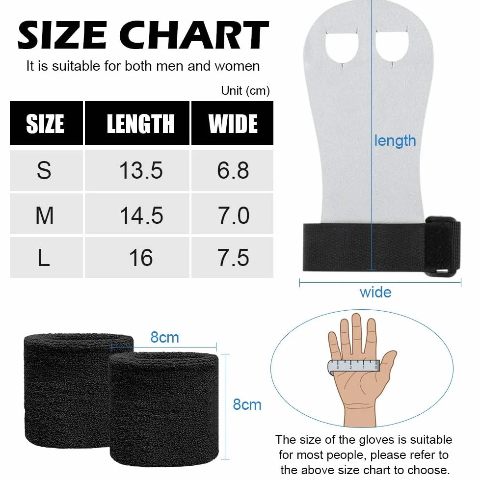Manique Gymnastique Fille Enfant Protection Paumes Gant Gymnastique Barre de Traction Poignées Sangles Poignet Protège Crossfit Exercice 4 Bracelets Sport