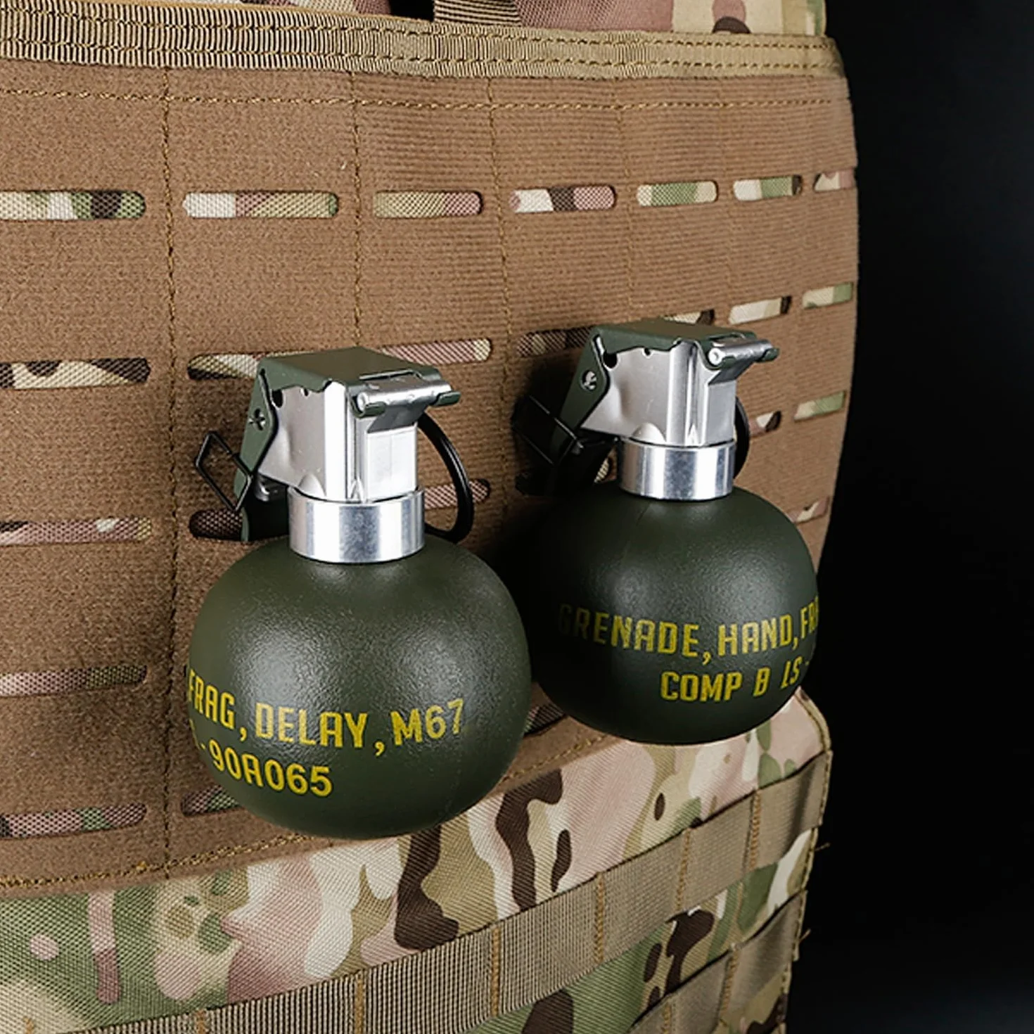 Grenade factice Tactique, modèle réduit de Grenade en Plastique, Accessoires d'équipement Tactique CS Airsoft for Les Fans de l'armée, Accessoires de Film Cosplay en Plein air