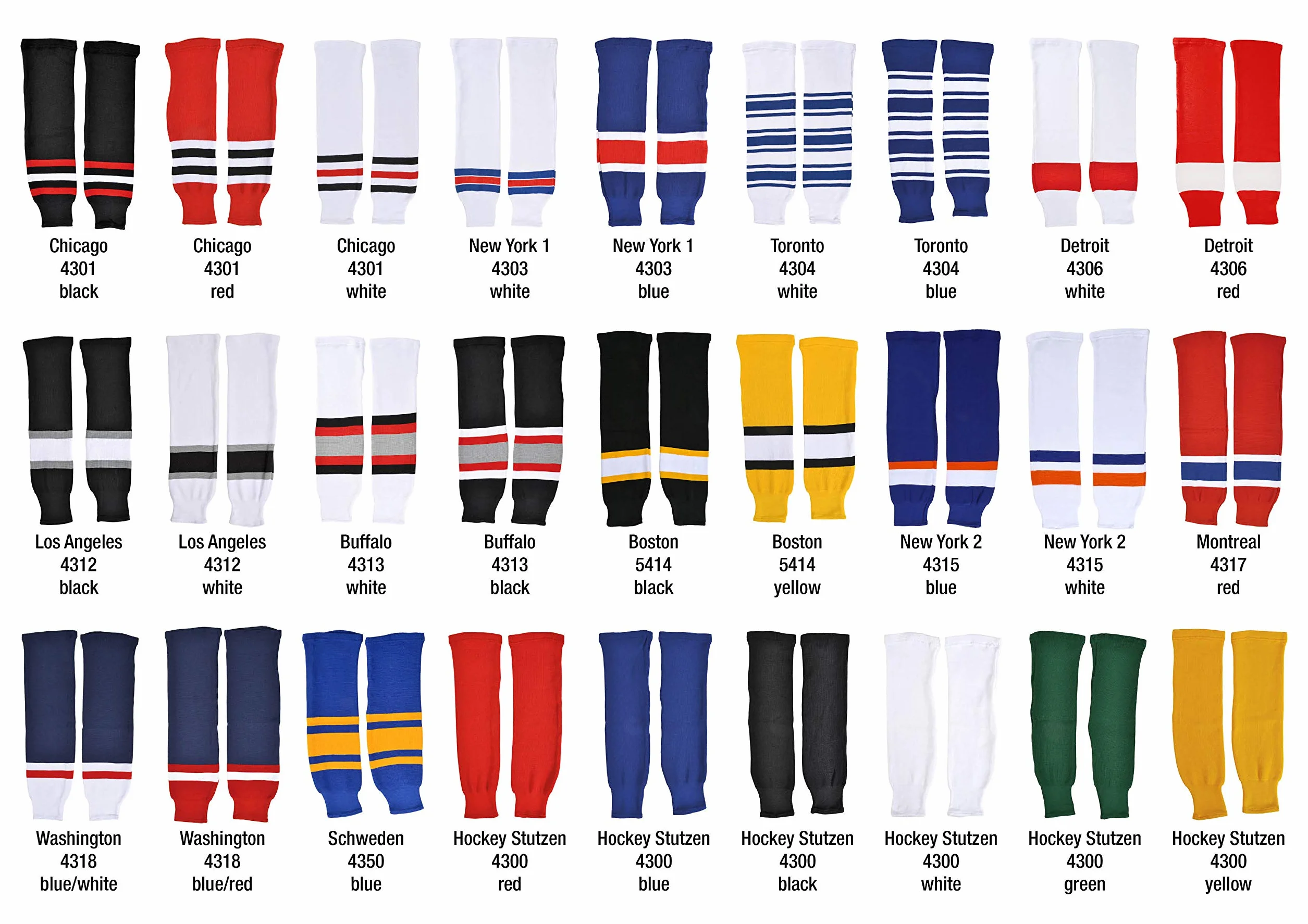 Schanner NHL Chaussettes - Pour adultes, mixte, Stutzen Sher-Wood NHL