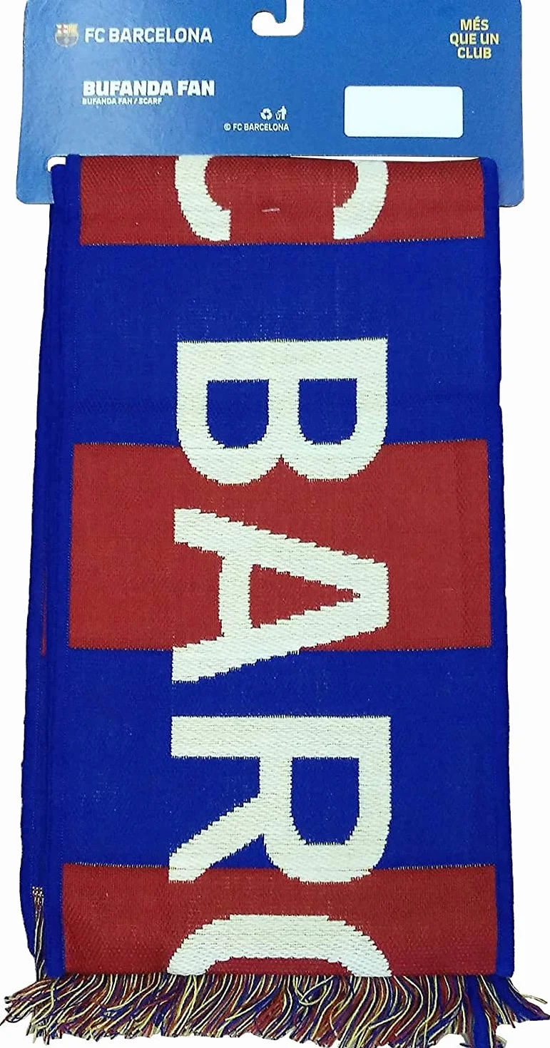 Écharpe officielle sous licence FC Barcelone, mécanisme de tissage n° 29 5004 BUT29, bleu et rouge, 140
