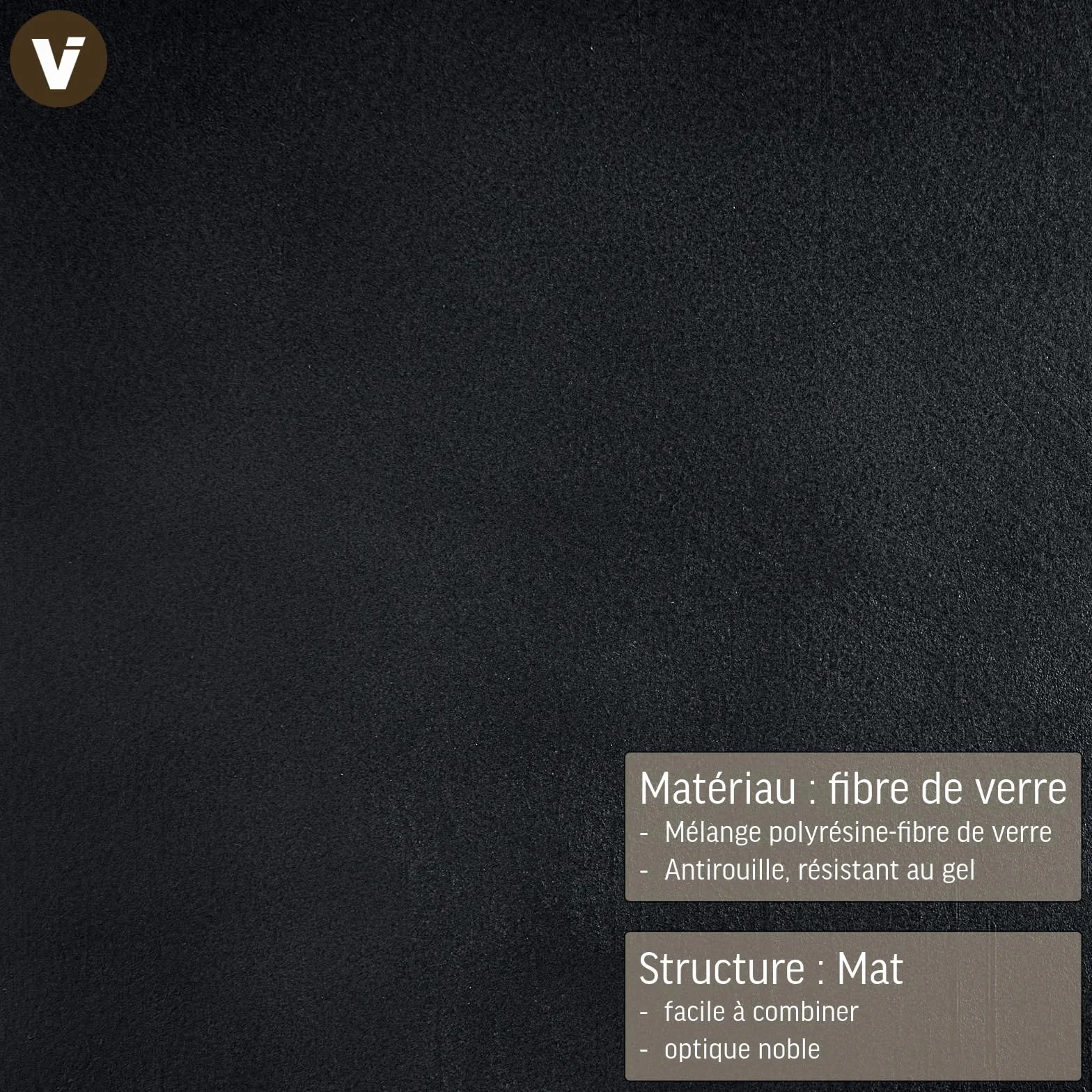 VIVANNO Coupe à Plantes en Fibre de Verre Anthracite 9 x 34 cm