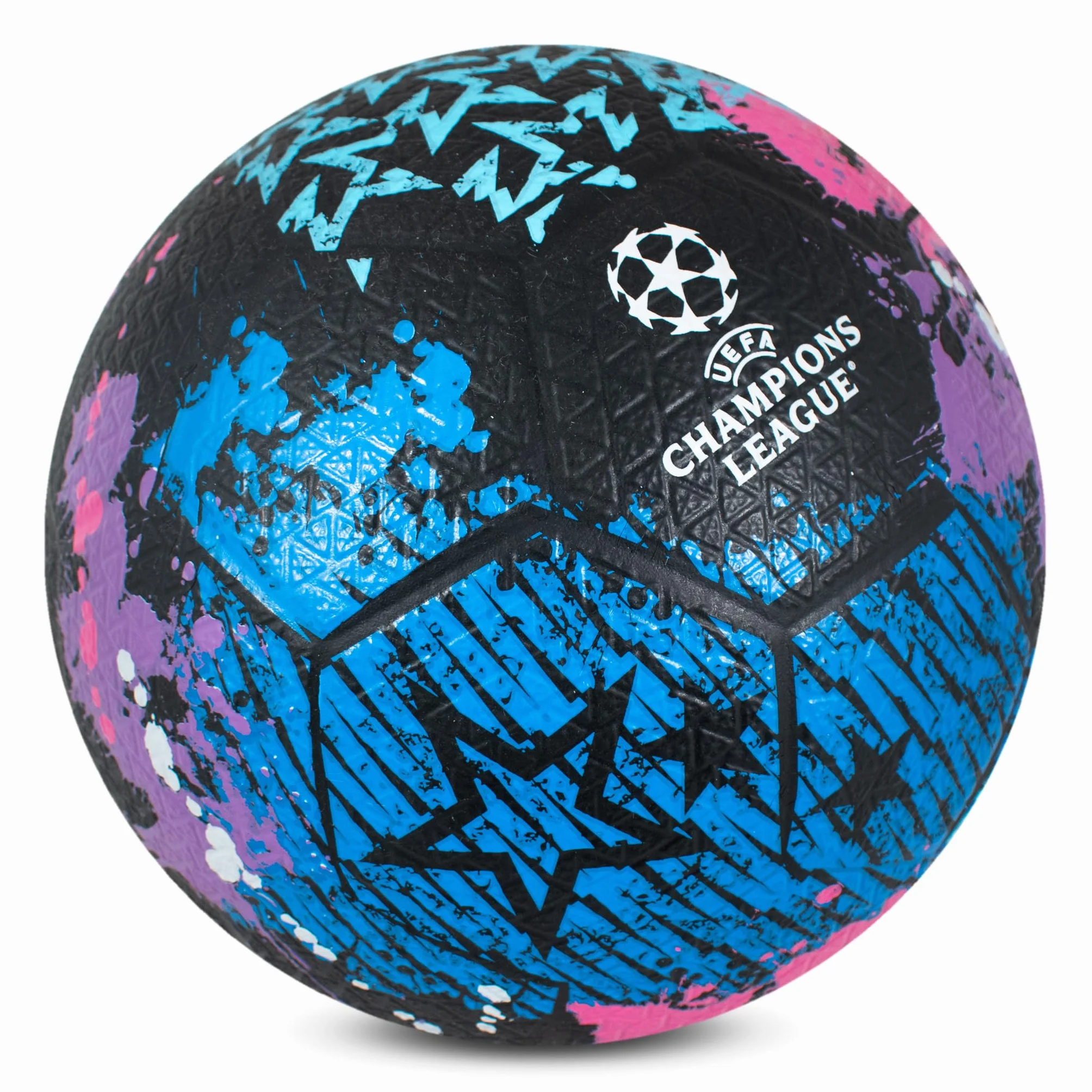 Hy-Pro Ballon de Rue en Caoutchouc sous Licence Officielle UEFA Champions League – Taille 5, Excellente idée Cadeau de Football, Article UCL, intérieur et extérieur