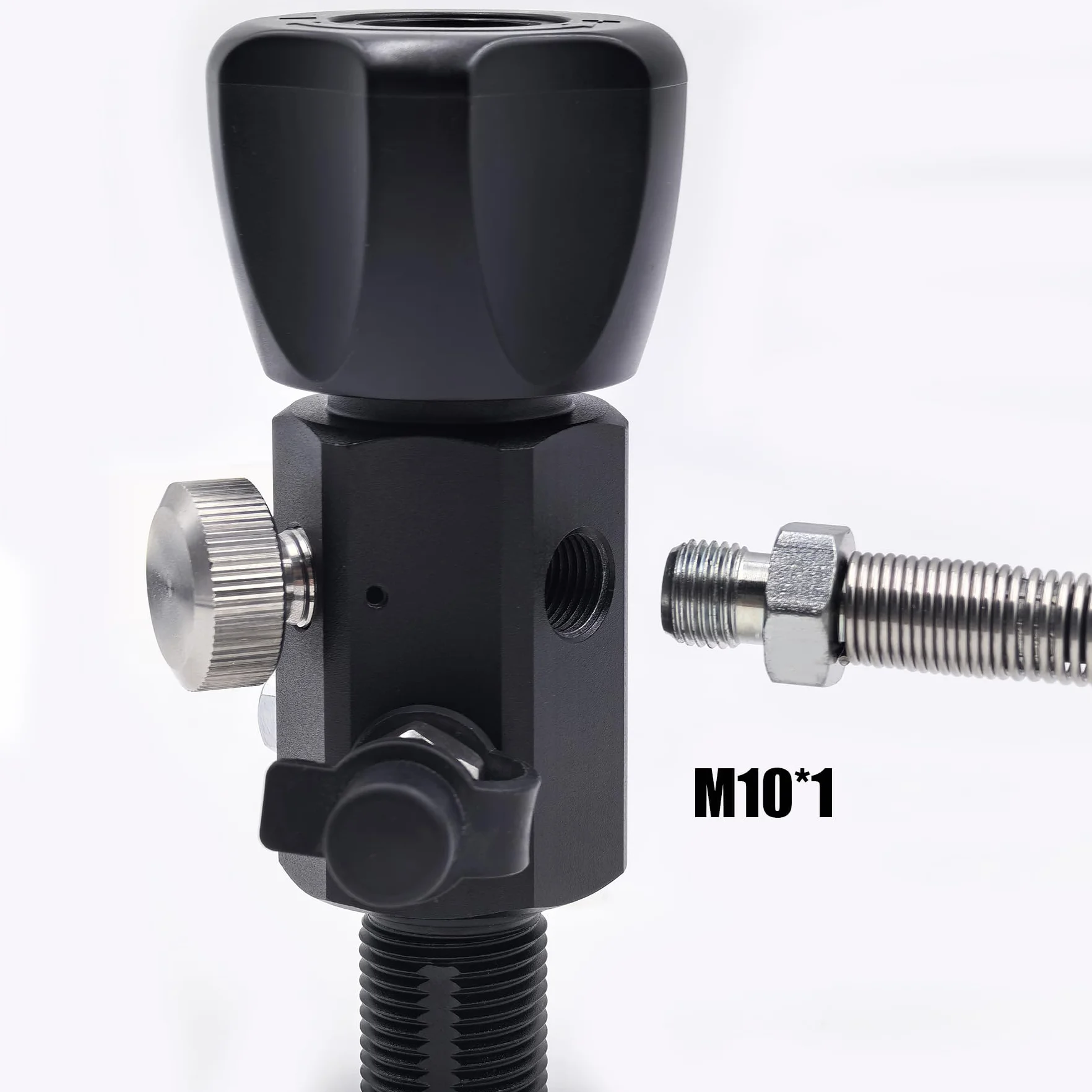 DRYHTEN Adaptateur de valve DIN 4500 psi / 300 bar tuyau 50 cm double jauge pour chargement Scuba Tank PCP
