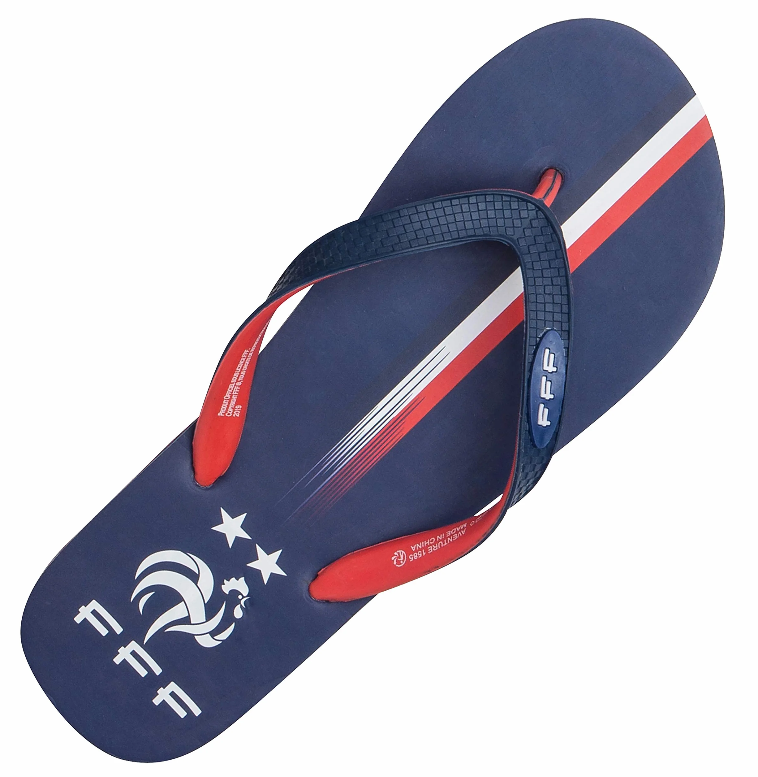 Equipe de FRANCE de football Tongs FFF - Collection Officielle Taille Homme
