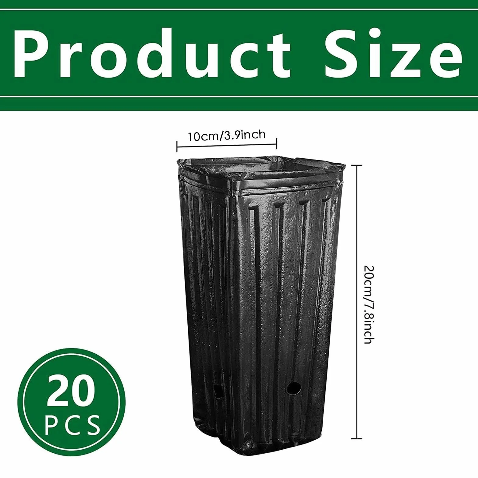 Godets pour Semis Tomates 20 Pièces Pot de Fleurs Plastique 20x10cm