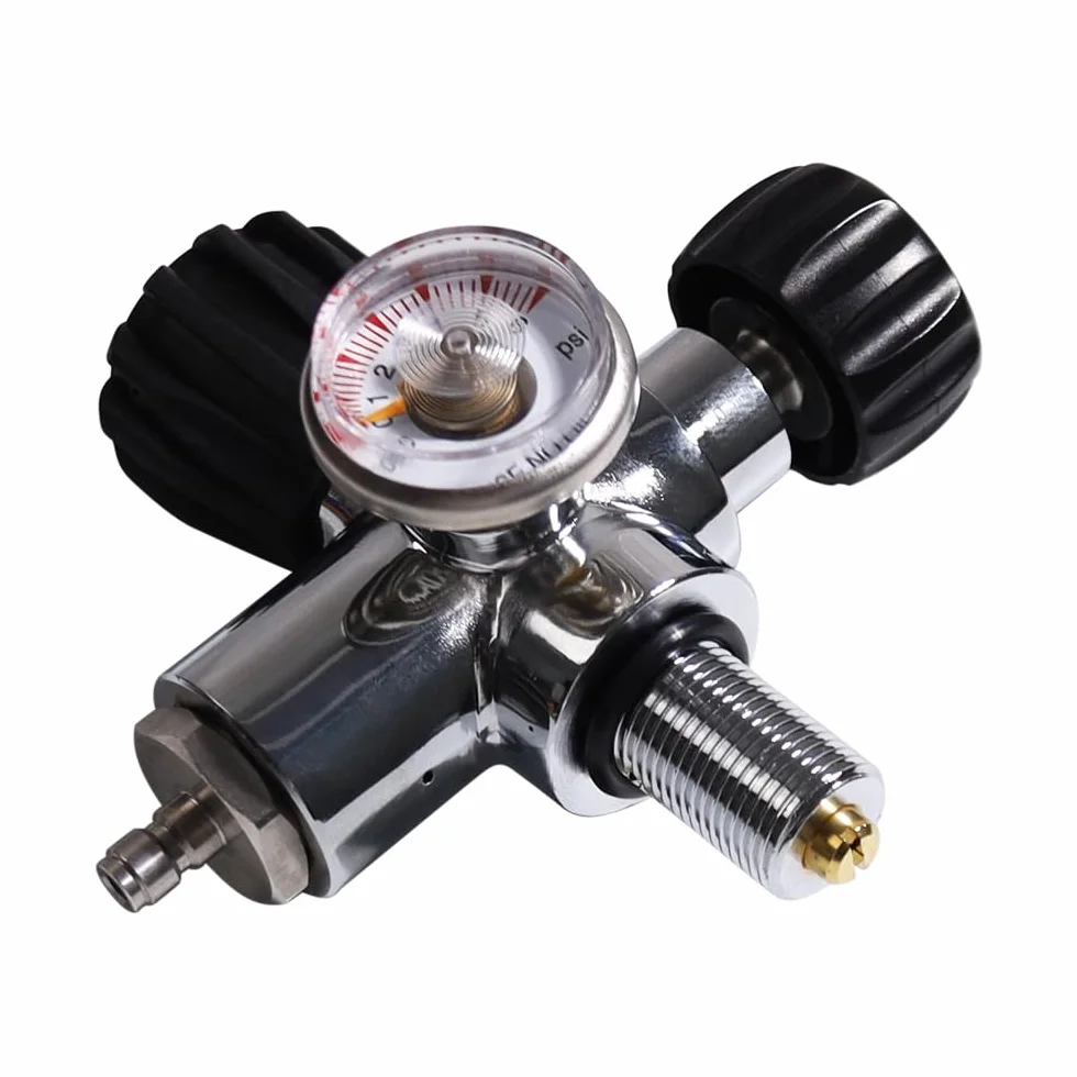 TUXING 4 500 PSI haute pression PCP Paintball Station de remplissage Valve en acier inoxydable HPA CO2 Réservoir DIN Système de charge Noir M18 x 1,5