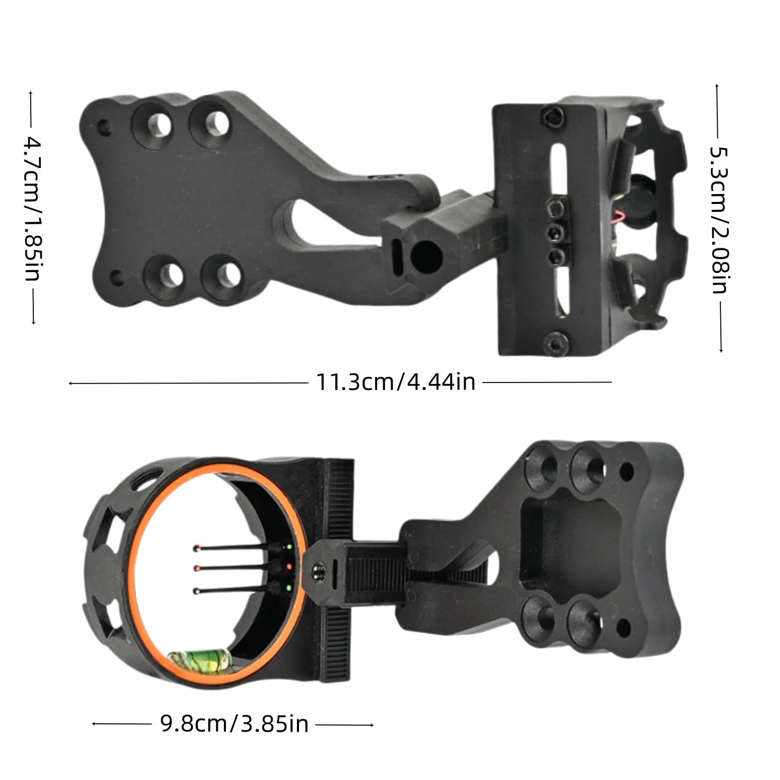 Tir à l'arc Viseur d'arc à Poulies 3 Broches Micro Ajuster 3 Pin Bow Sight Visières pour Arc Composé Alliage d'aluminium Visée d'arc pour la Pratique du Tir à la Cible