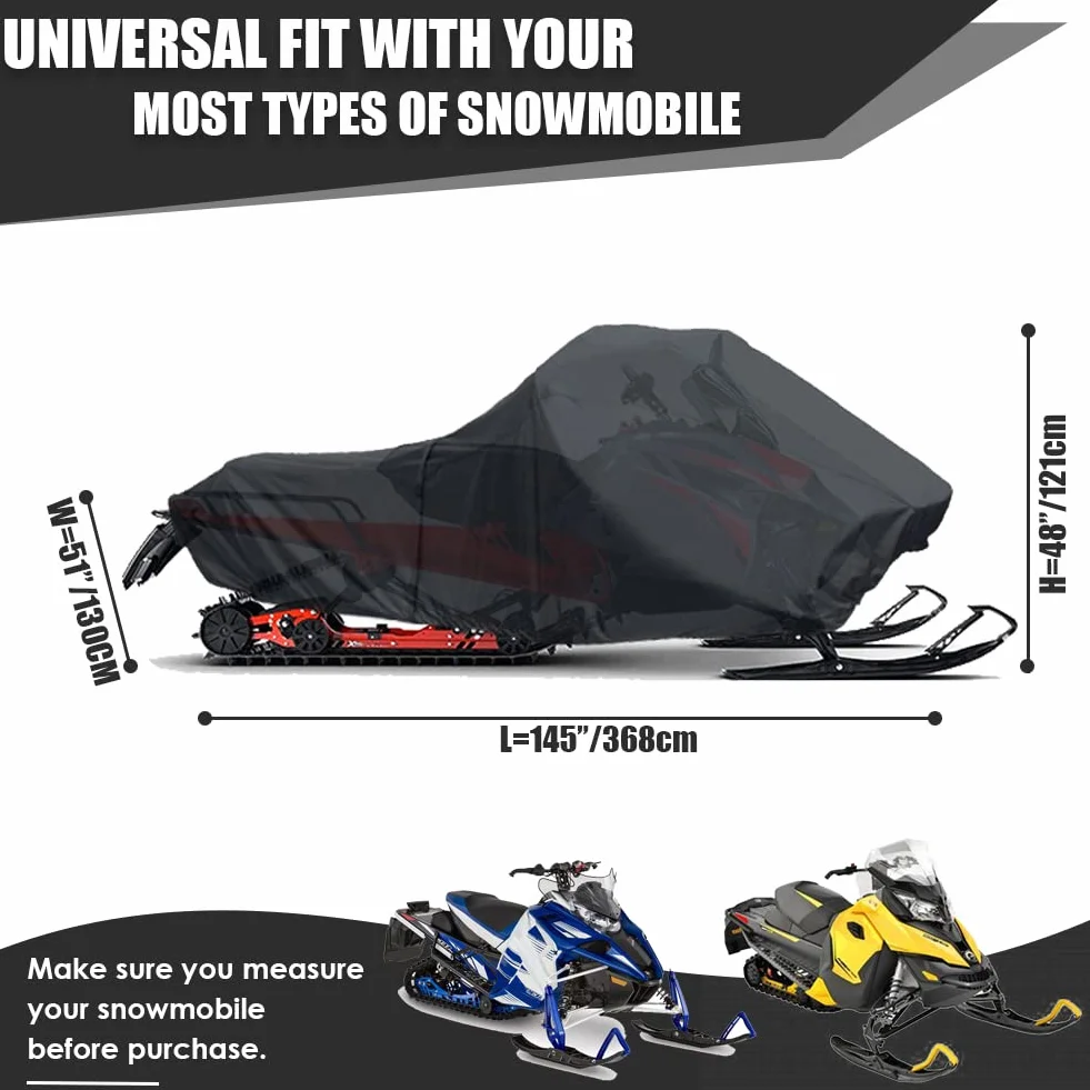 Housse de protection motoneige Polaris Skidoo Yamaha imperméable avec cordon élastique