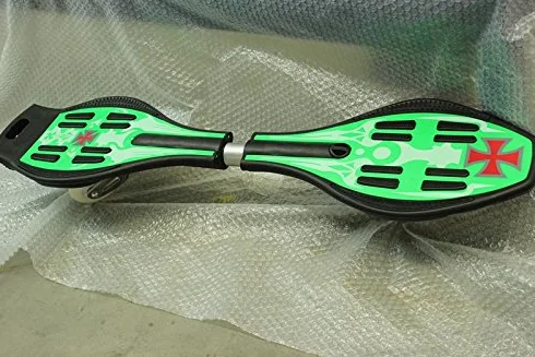 DiversitySport Waveboard avec roues clignotantes, Green With Design