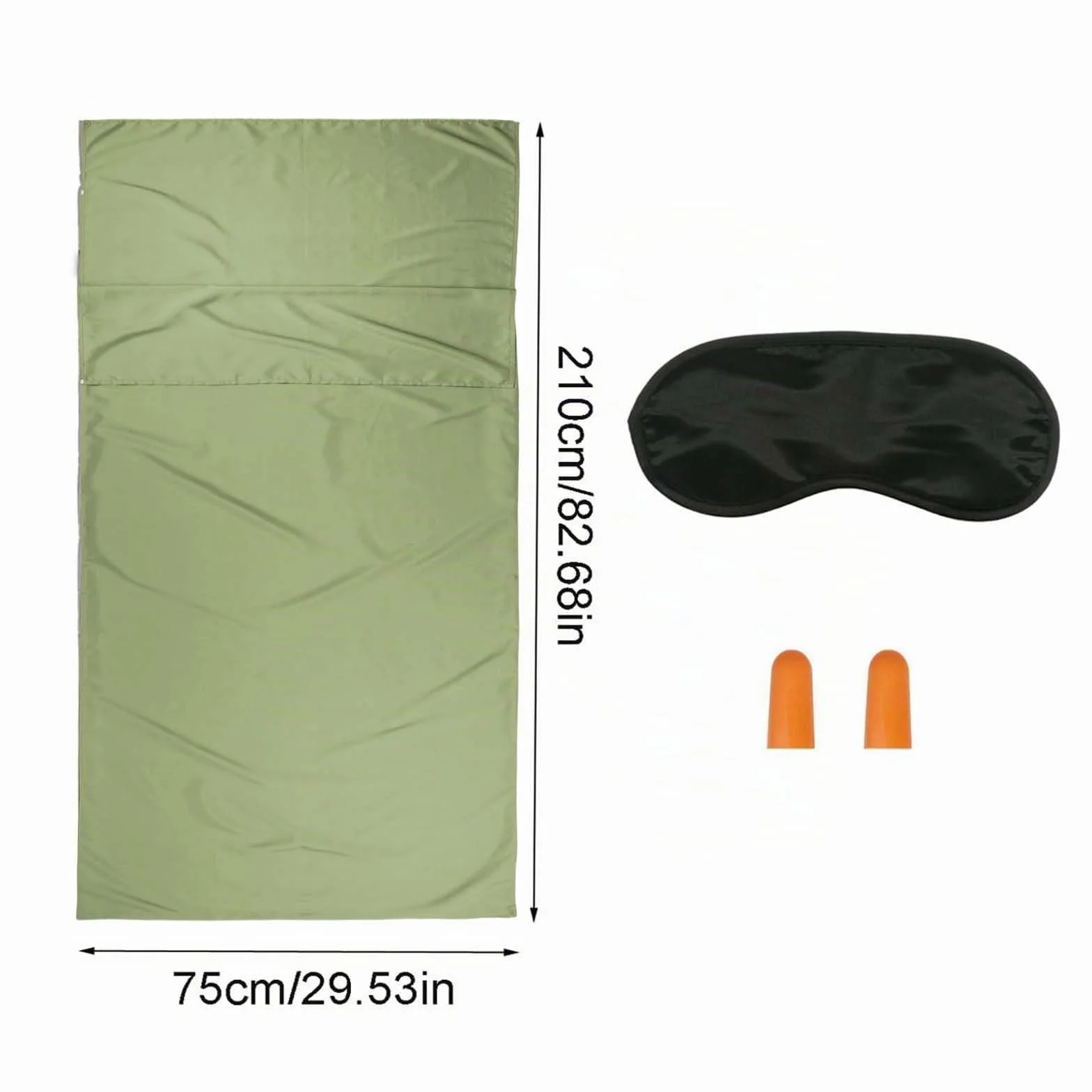 Sac de couchage de refuge ultra léger avec masque pour les yeux et bouchons d'oreille pour été randonnée
